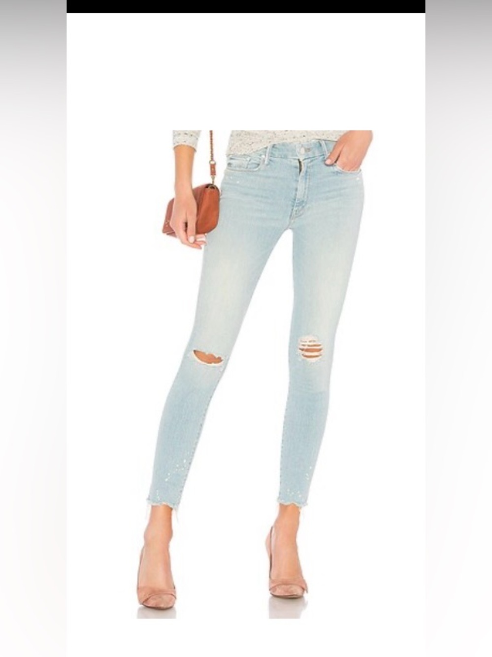 Mother Jeans The Looker Sacred Slit Ankle Jeans Nice Shot